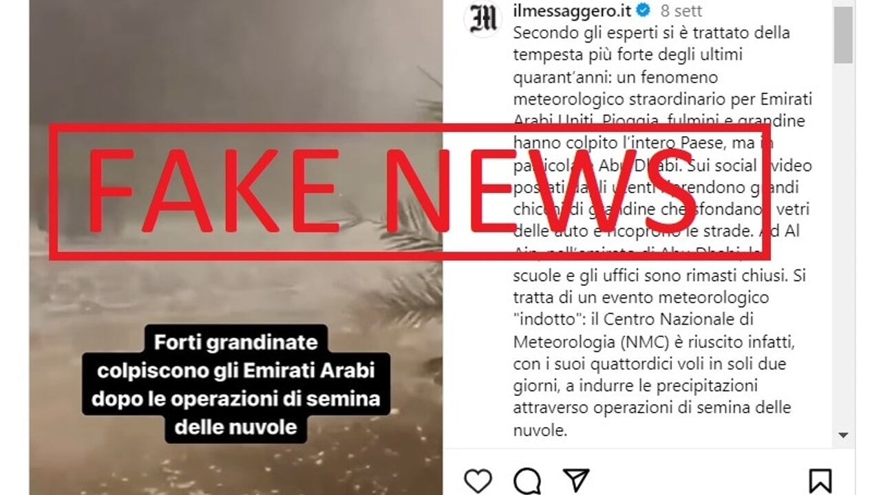 It is not cloud seeding that causes hail and floods in the Emirates