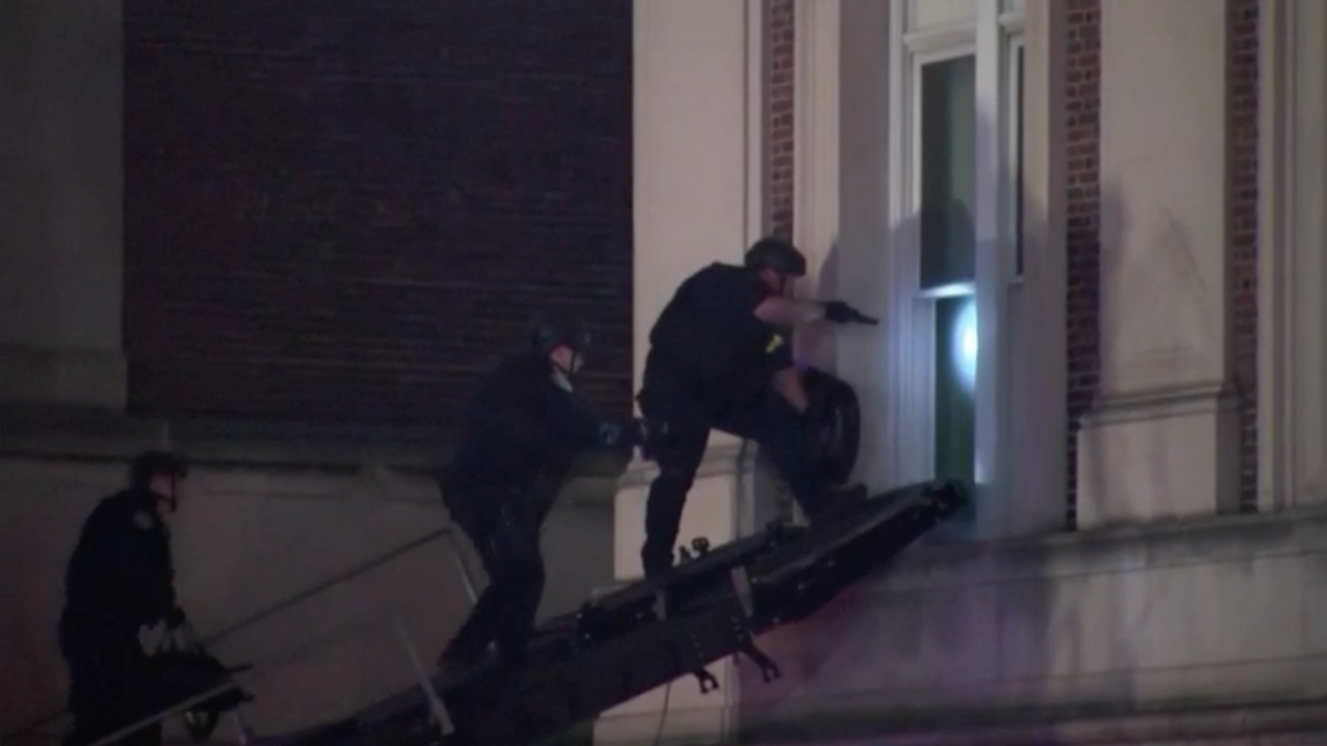 the police arrest the pro-Pal, Liberated University