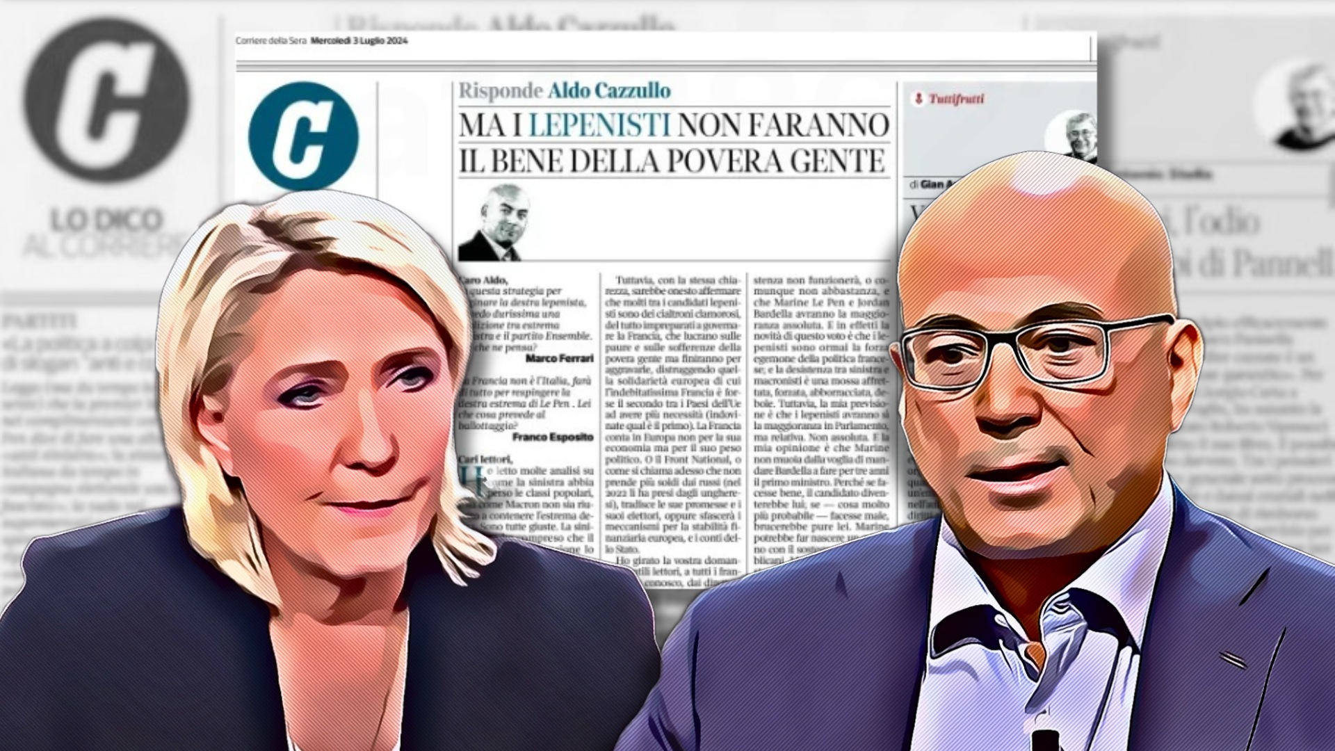 Maga Magò Cazzullo and the charlatans in France