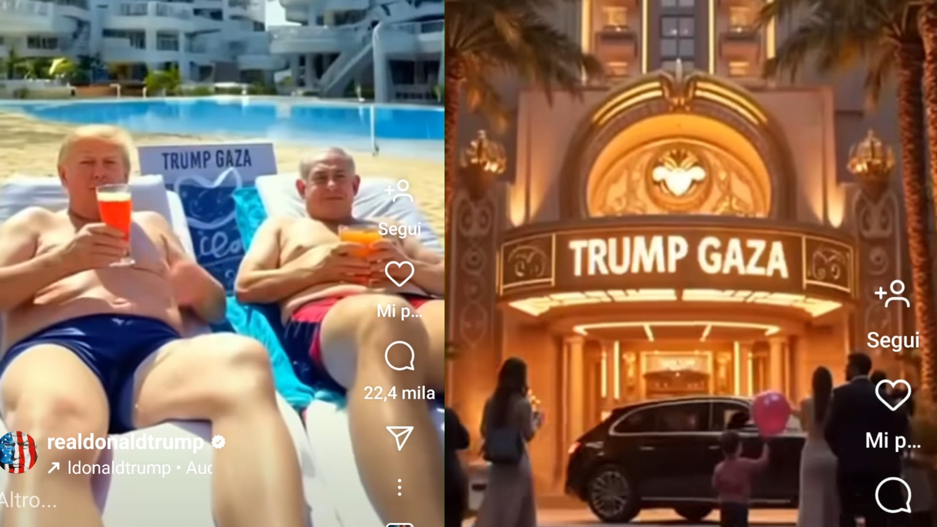 In a video like Trump he wants to redo Gaza