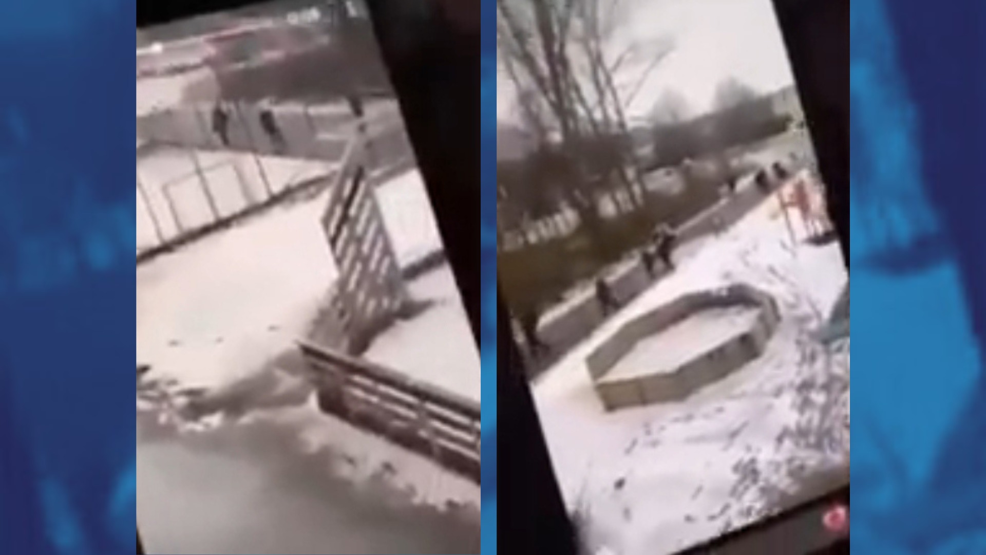 In the video the killer opens fire