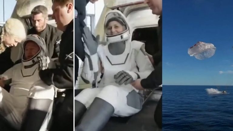 The two astronauts sent to the space "for a few days" but stuck for months: the video have returned to earth: the video