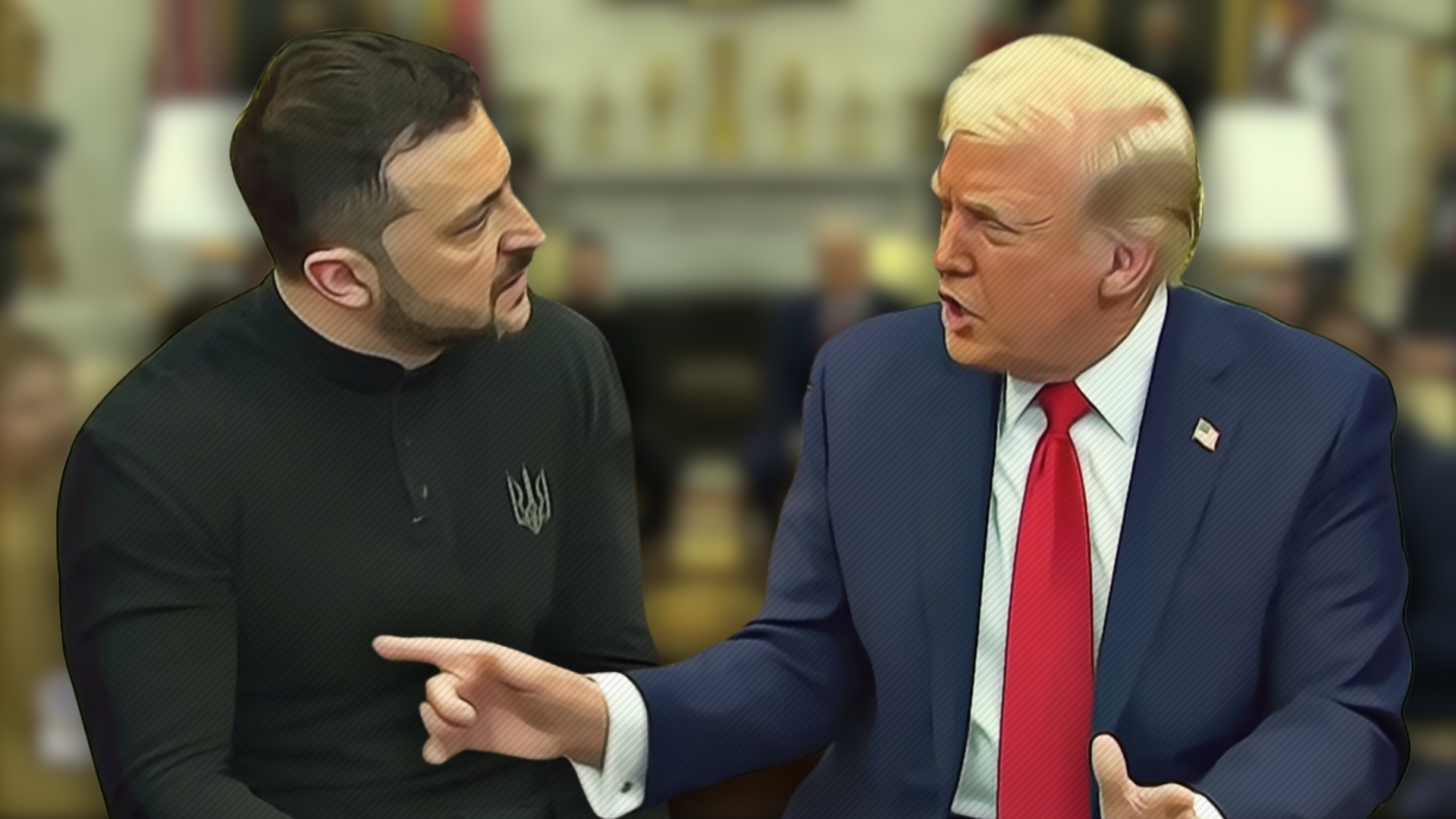 The yellow of the summit between Trump and Zelensky