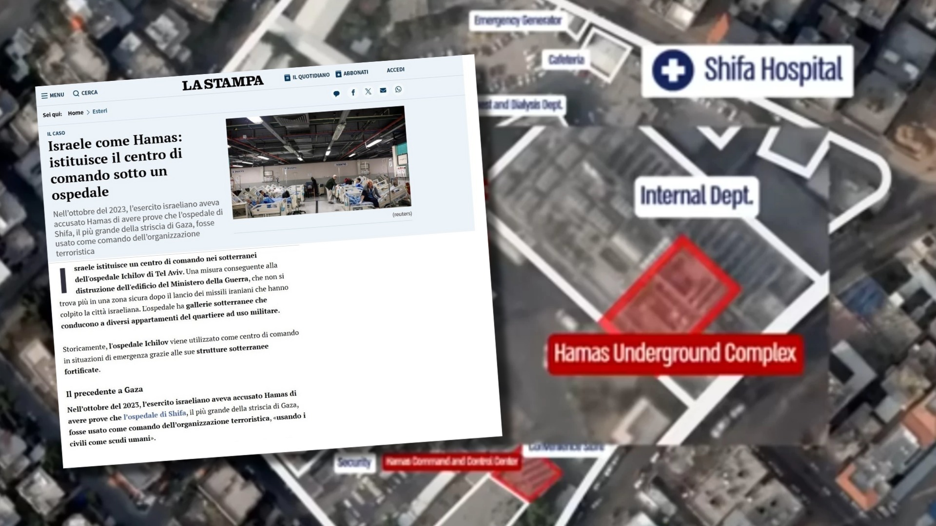 "Israel uses hospitals like Hamas". The big hoax of the press (then canceled)