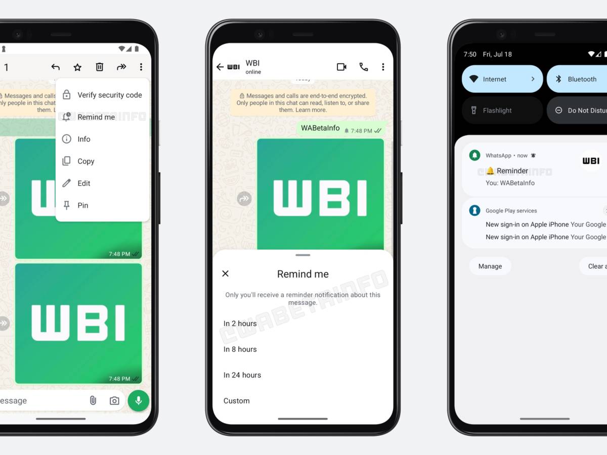 The "reminder" arrive on WhatsApp: how they work