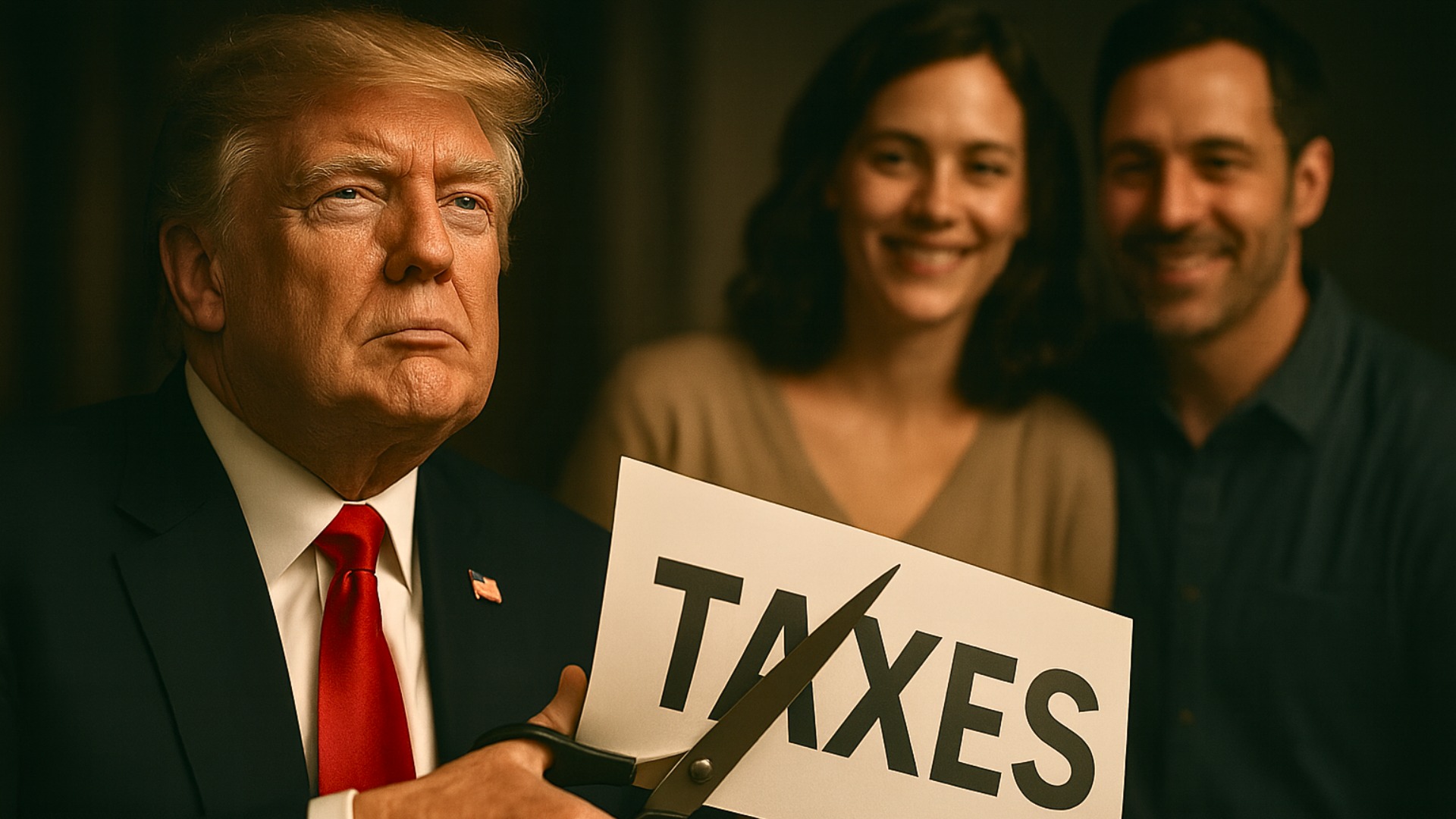 Trump cuts taxes on the middle class