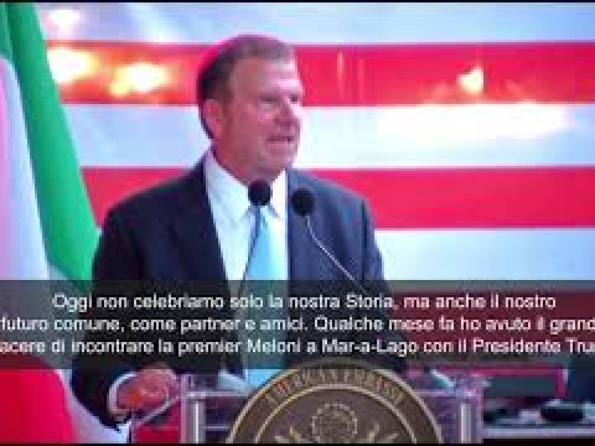 Video: The Use Ambassador Ferttle: Italy lucky country to have a great leader like Meloni