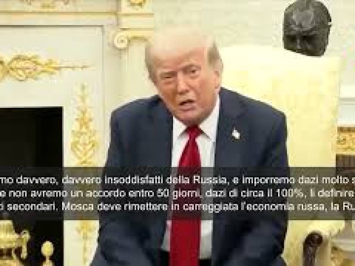 Video: Ukrainian war, Trump: agreement within 50 days or 100% duties to Russian allies