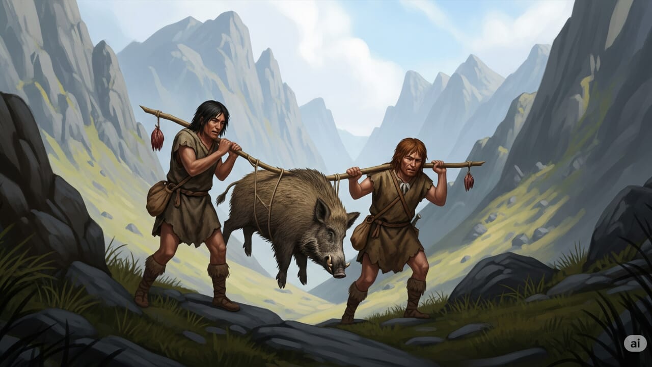 because each guest brought his wild boar
