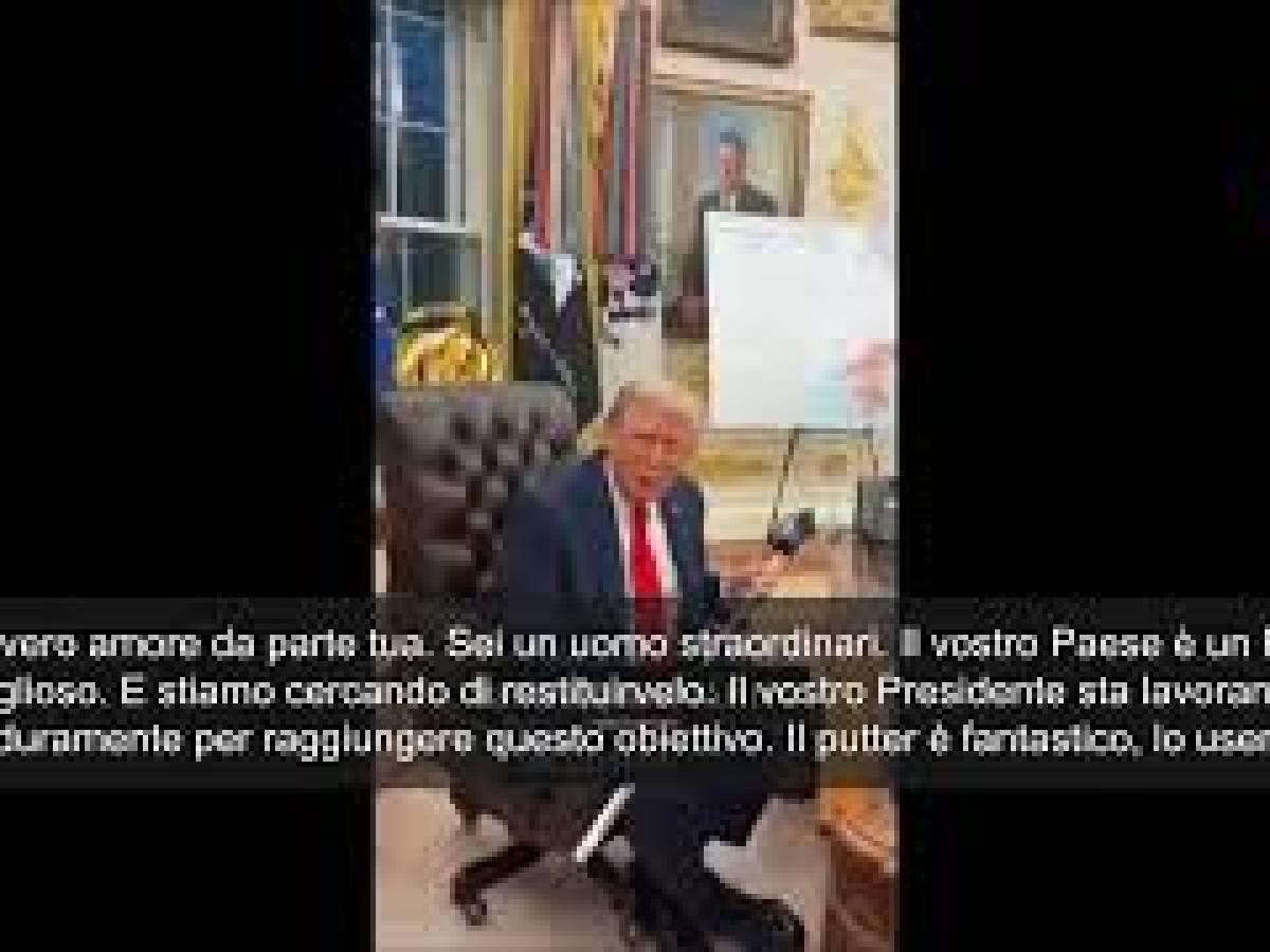 Video: Zelensky gives Trump Mazza Golf of player injured in war, the tycoon: thanks, I will use it