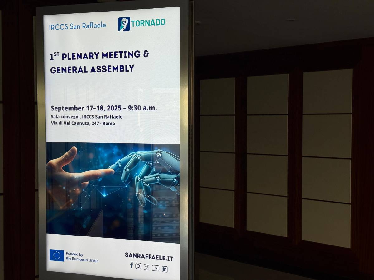 From Europe to Italy Cognitive and Generative Robn: to the IRCCS San Raffaele the first meeting of the Tornado project