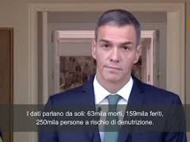 Video: Gaza War, Sànchez: "One account is to defend yourself, another is to bomb Hospital"