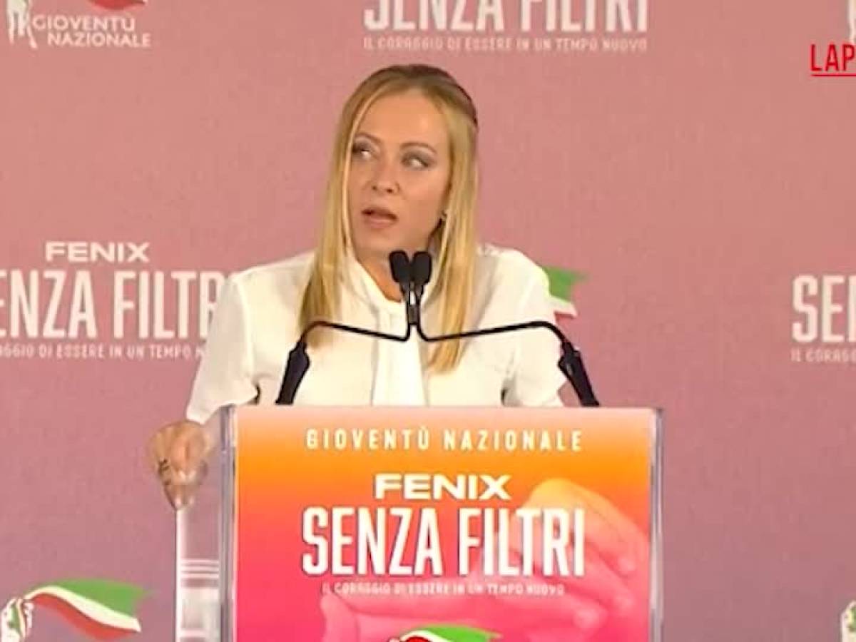 Video: Meloni: "moved by love never hatred"