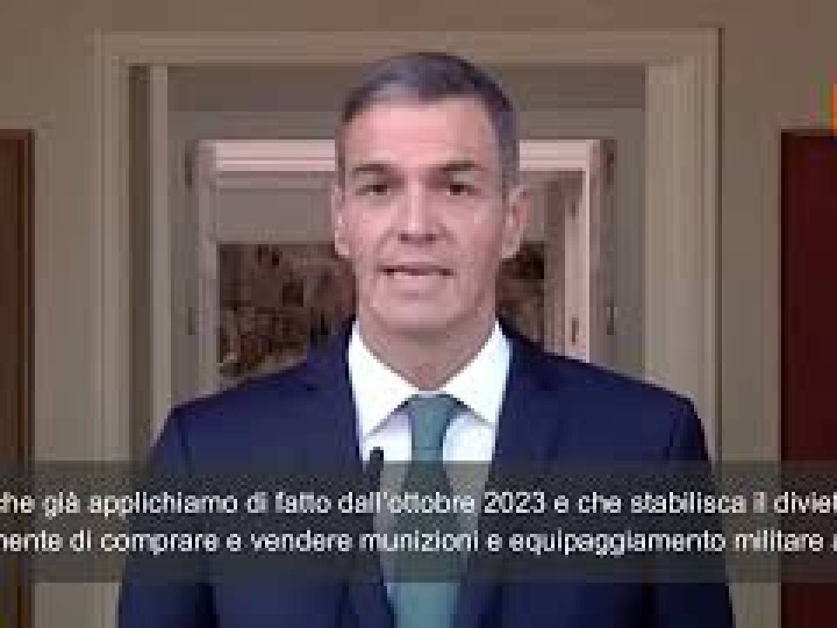 Video: Sànchez: "Ports closed for ships transporting fuels for the forces of Israel"
