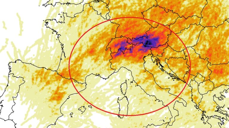 The most affected aerial map