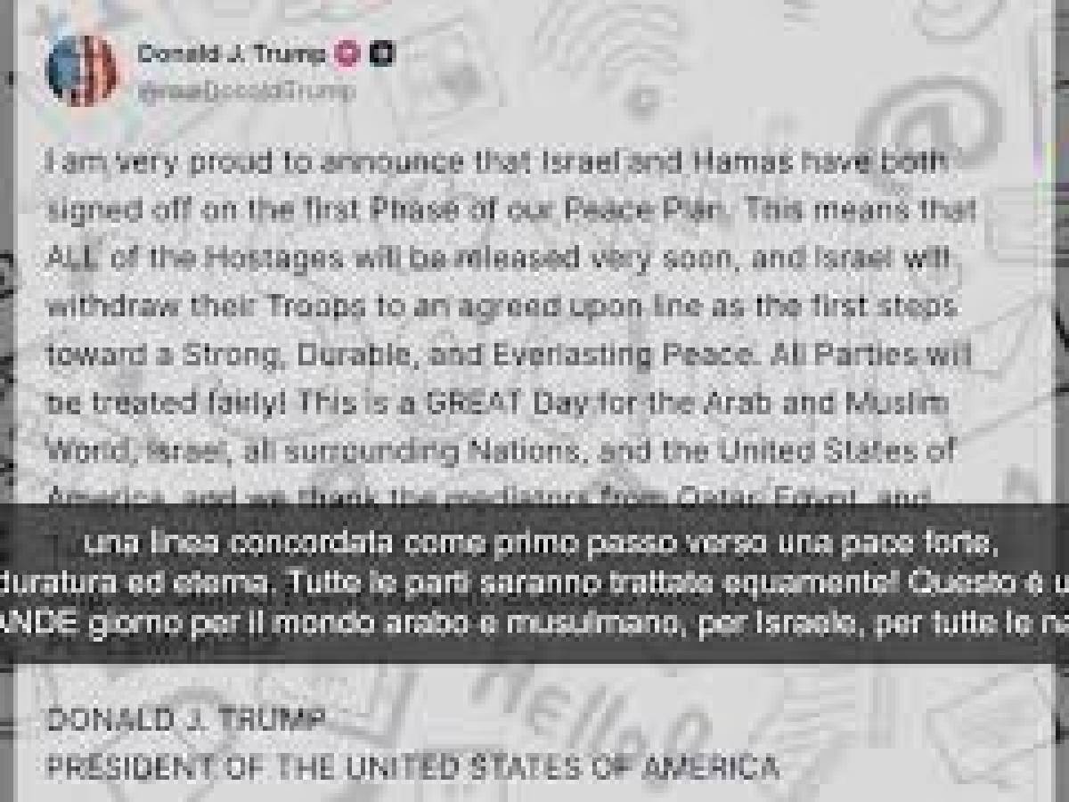 VIDEO: Trump announces the Israel-Hamas agreement on social media