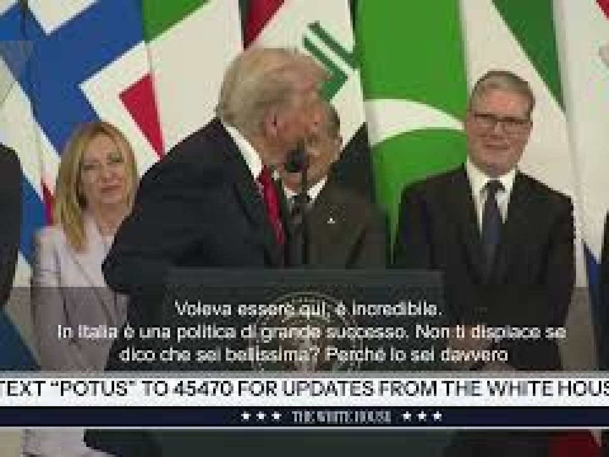 VIDEO: Trump to Meloni: Can I say it? She is a beautiful woman. And a very successful policy