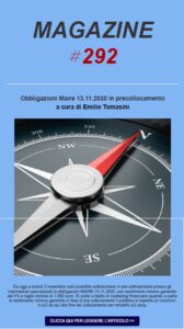 (MAGAZINE) Maire 13.11.2030 bonds in pre-placement – ​​Emilio Tomasini's blog