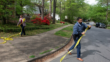 The police intervention in the Fairfax home, in Virginia, United States (Photo LaPresse)