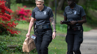 The police intervention in the Fairfax home, in Virginia, United States (Photo LaPresse)