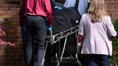 The police intervention in the Fairfax home, in Virginia, United States (Photo LaPresse)