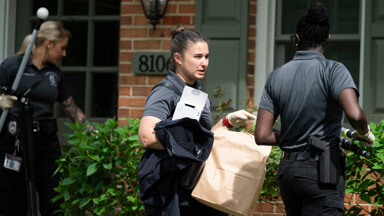 The police intervention in the Fairfax home, in Virginia, United States (Photo LaPresse)