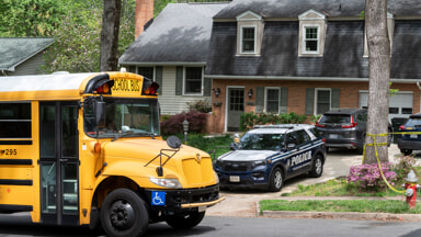 The police intervention in the Fairfax home, in Virginia, United States (Photo LaPresse)
