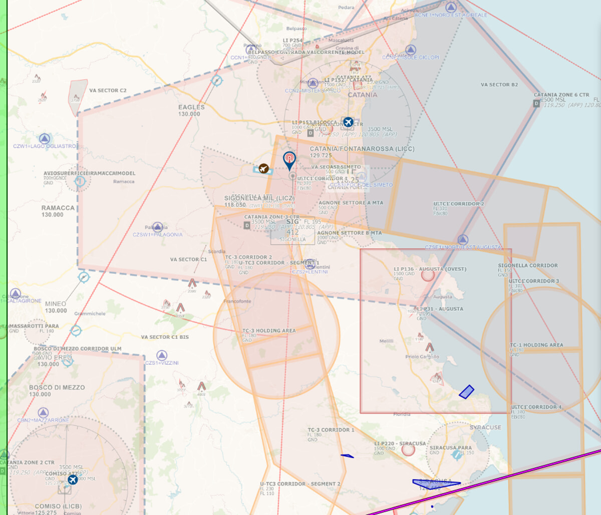 sigonella notam airport air traffic map