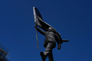 The mysterious statue signed “Banksy” appeared in the heart of London