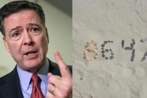 Former FBI chief James Comey risks arrest for a photo of shells: “It reads 86 and 47, he wanted to kill Trump”