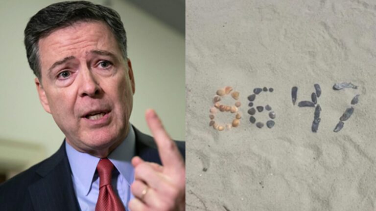 Former FBI chief James Comey risks arrest for a photo of shells: "It reads 86 and 47, he wanted to kill Trump"