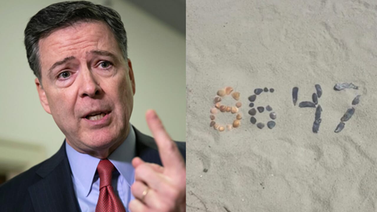 Former FBI chief James Comey risks arrest for a photo of shells: "It reads 86 and 47, he wanted to kill Trump"