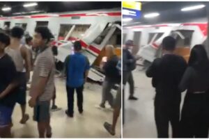 Train overwhelms another convoy at the station, there is a massacre in Jakarta: dozens take photos with the wreckage
