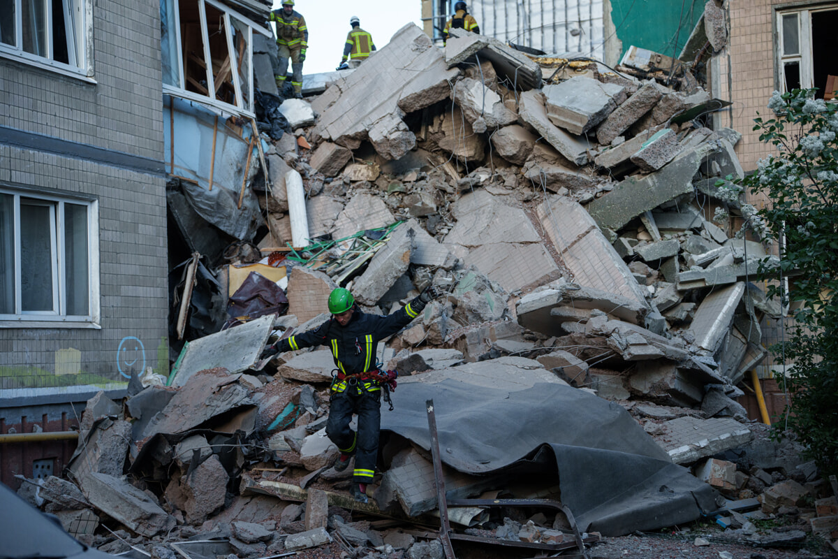 The damage in Kiev, photo Lapresse