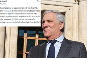 Tajani against Ben Gvir: “I asked the EU for sanctions”