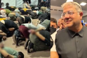 Shock video by Ben Gvir: Flotilla activists tied and kneeling. Meloni and Tajani: “We demand an apology”