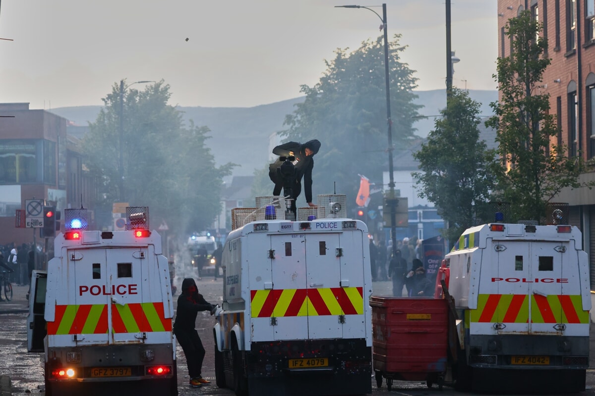 Protesters in Belfast, LaPresse Protesters in Belfast, LaPresse