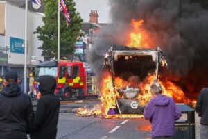 Anti-immigrant protests erupt in Belfast after a refugee tried to behead a man
