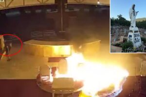 Medjugorje, vandal sets fire to the altar of the church and desecrates the statue of the Madonna