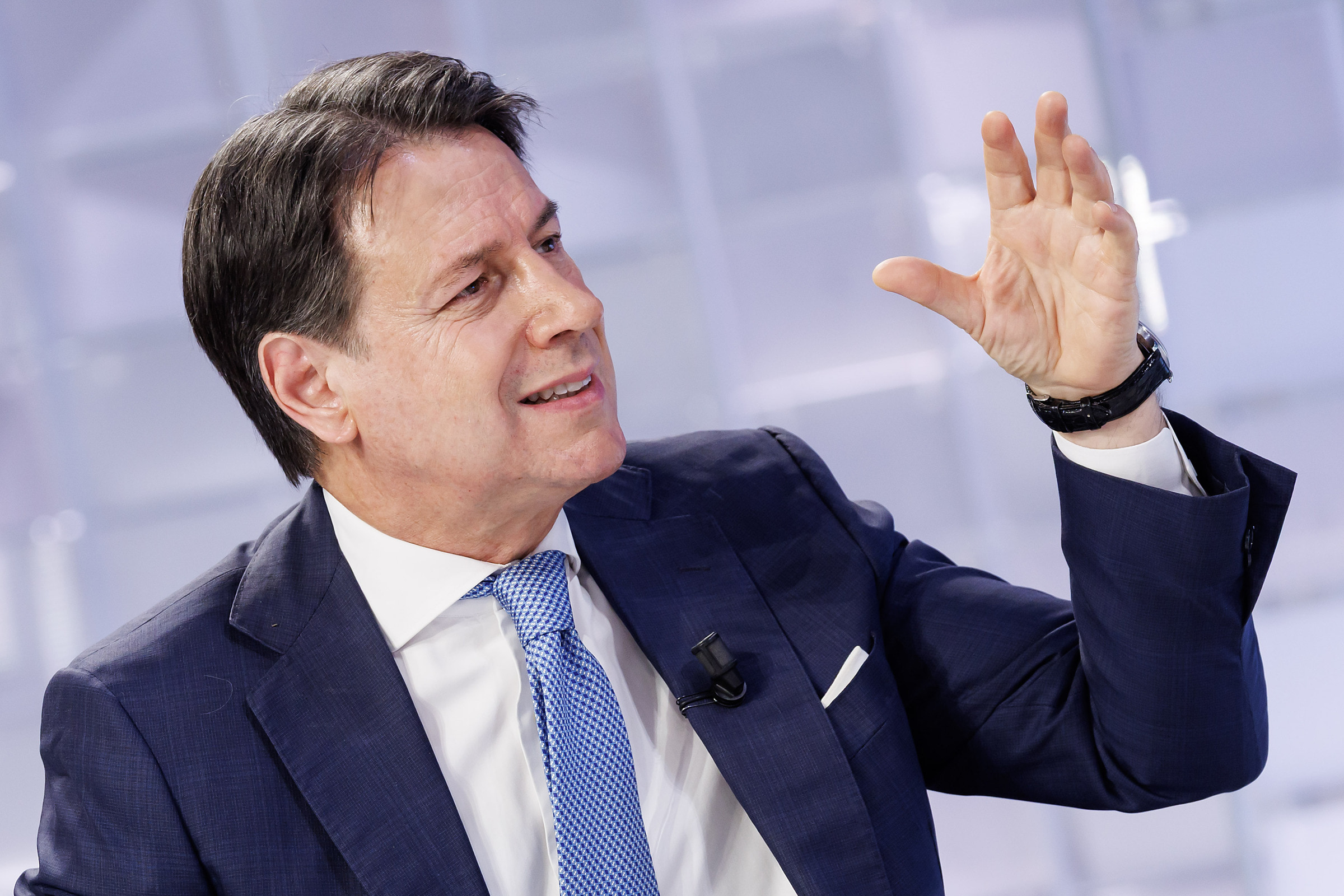 The president of the 5 Star Movement Giuseppe Conte (photo Roberto Monaldo LaPresse)