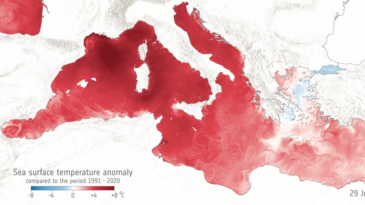 Boiling sea: the Mediterranean has exceeded 30 degrees in temperature