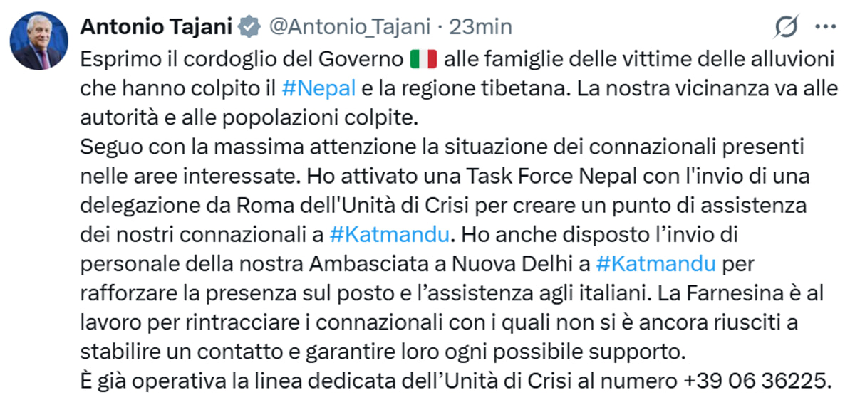 tajani-post-tibet