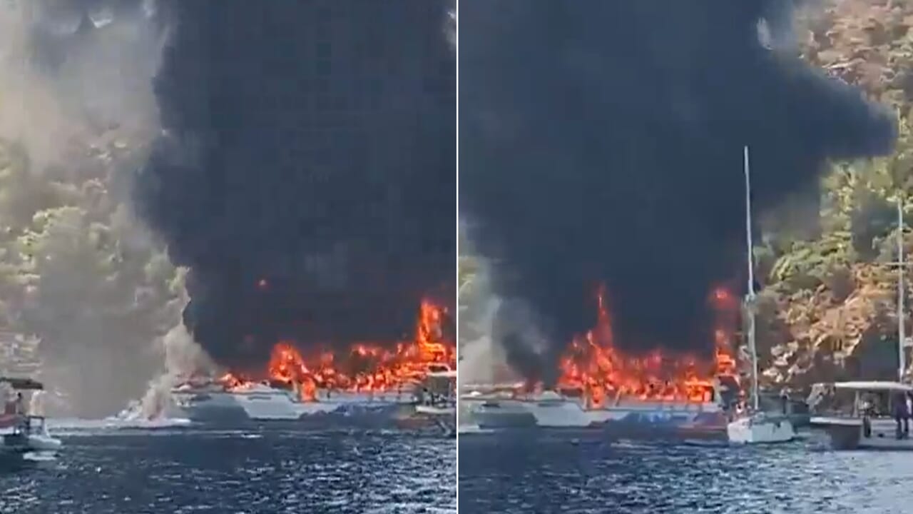 Fear on the burning boat: 115 save themselves by jumping into the sea, there are also children