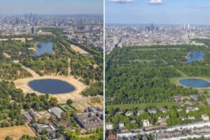 Hyde Park has become one of the symbolic images of the drought