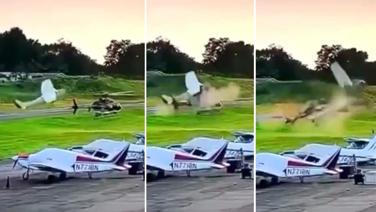 Plane crashes into police helicopter: the impact is devastating
