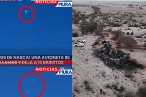 The plane loses pieces, then the spin and the crash: the video of the accident in Peru