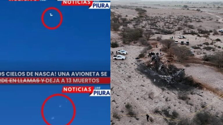 The plane loses pieces, then the spin and the crash: the video of the accident in Peru