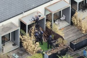 To escape the police he took refuge on the roof for two days, but fell asleep