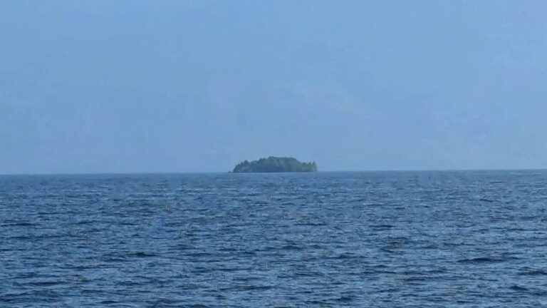 There's a mysterious floating island that appears and disappears in a Canadian lake