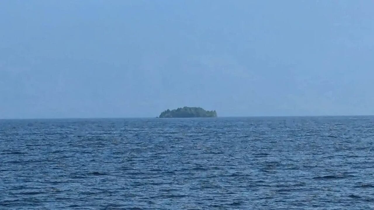 There's a mysterious floating island that appears and disappears in a Canadian lake